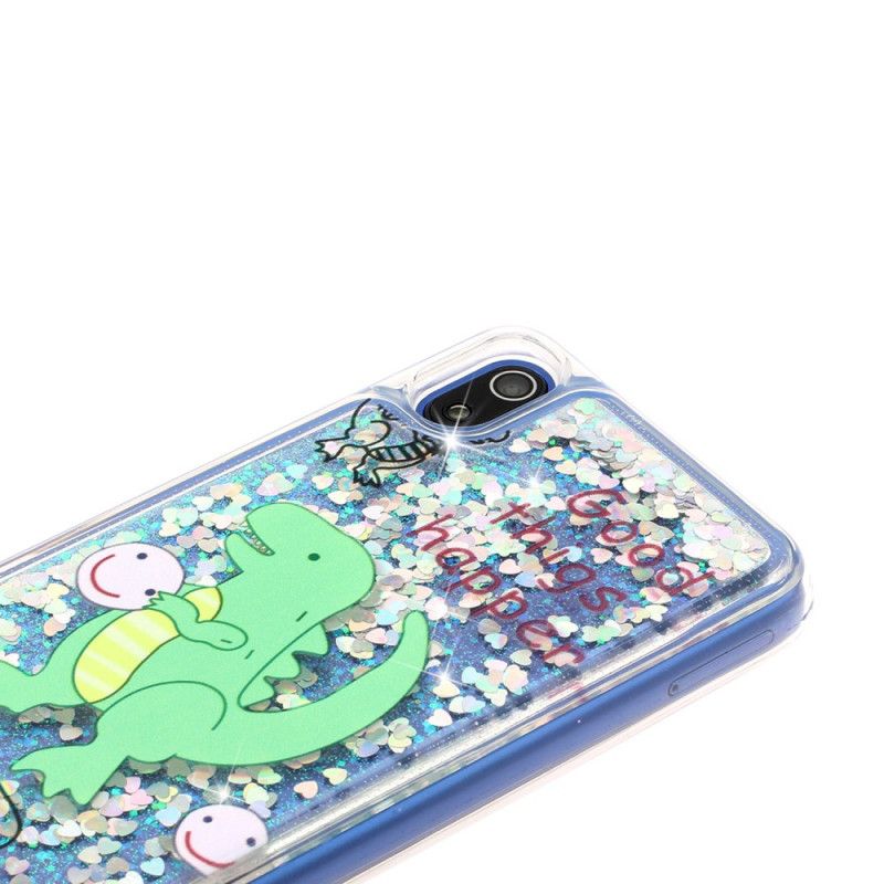 Deksel Xiaomi Redmi 7A Mobildeksel Glitter Dinosaur