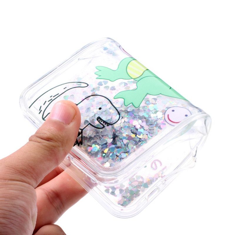 Deksel Xiaomi Redmi 7A Mobildeksel Glitter Dinosaur