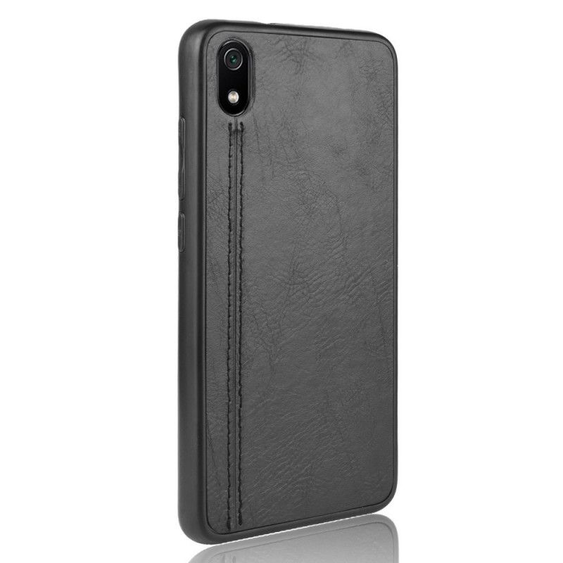 Deksel Xiaomi Redmi 7A Svart Sydd Skinneffekt