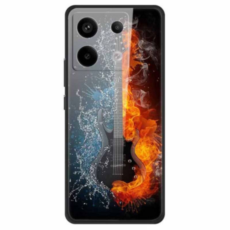 Deksel Til Xiaomi Redmi Note 13 Pro 5g Herdet Glassgitar Av Is Og Ild