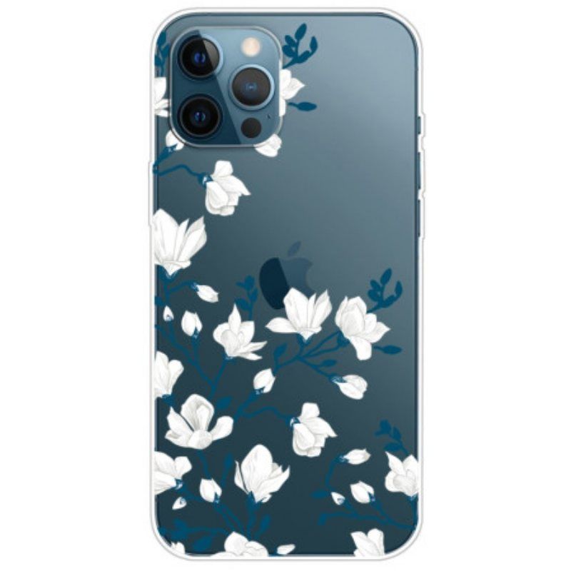 Deksel Til iPhone 14 Pro Sømløse Hvite Blomster