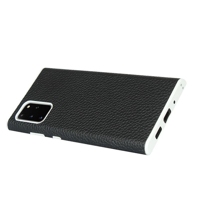 Deksel for Samsung Galaxy S20 Plus / S20 Plus 5G Svart Ekte Litchi Med Stropp