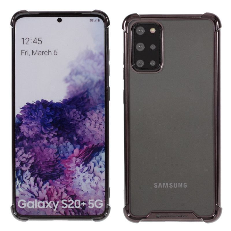 Deksel Samsung Galaxy S20 Plus / S20 Plus 5G Svart Gjennomsiktige Kanter Med Fargestoff Beskyttelse