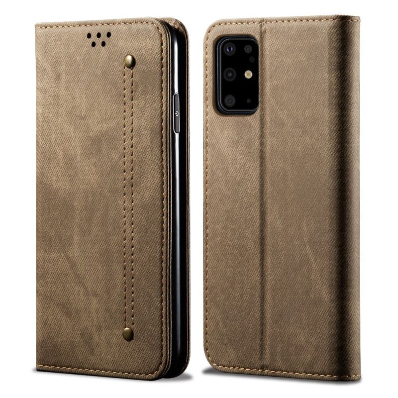 Folio Deksel for Samsung Galaxy S20 Plus / S20 Plus 5G Svart Jeansstoff