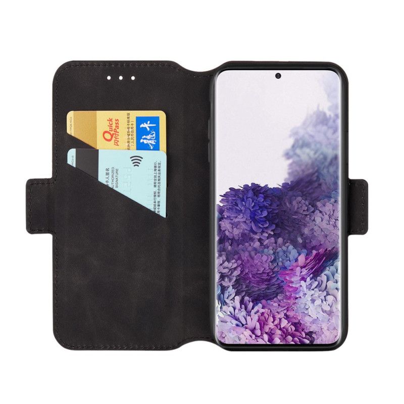 Folio Deksel for Samsung Galaxy S20 Plus / S20 Plus 5G Svart To-Tone Vertikal Linje