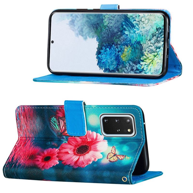 Folio Deksel Samsung Galaxy S20 Plus / S20 Plus 5G Blomster Og Sommerfugler