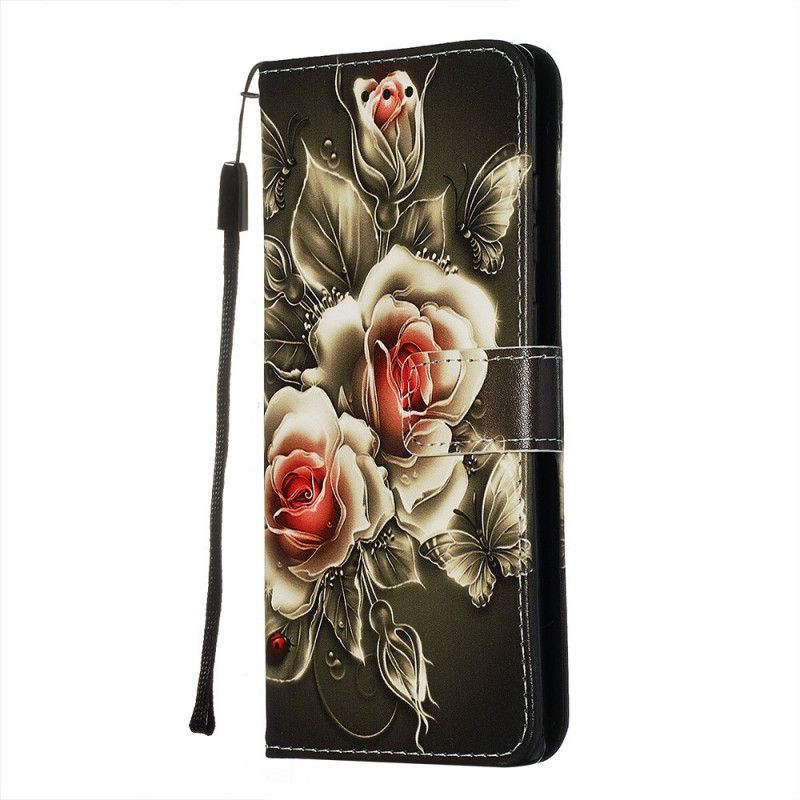 Folio Deksel Samsung Galaxy S20 Plus / S20 Plus 5G Gyldne Roser