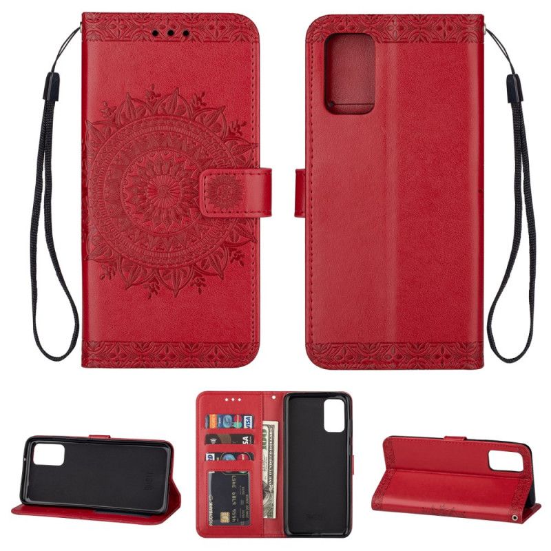 Folio Deksel Samsung Galaxy S20 Plus / S20 Plus 5G Svart Mandala Med Tanga