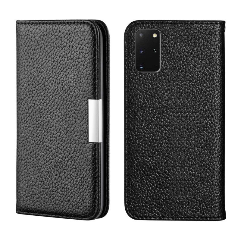 Folio Deksel Samsung Galaxy S20 Plus / S20 Plus 5G Svart Ultra Elegant Lychee Imitert Skinn Anti-fall