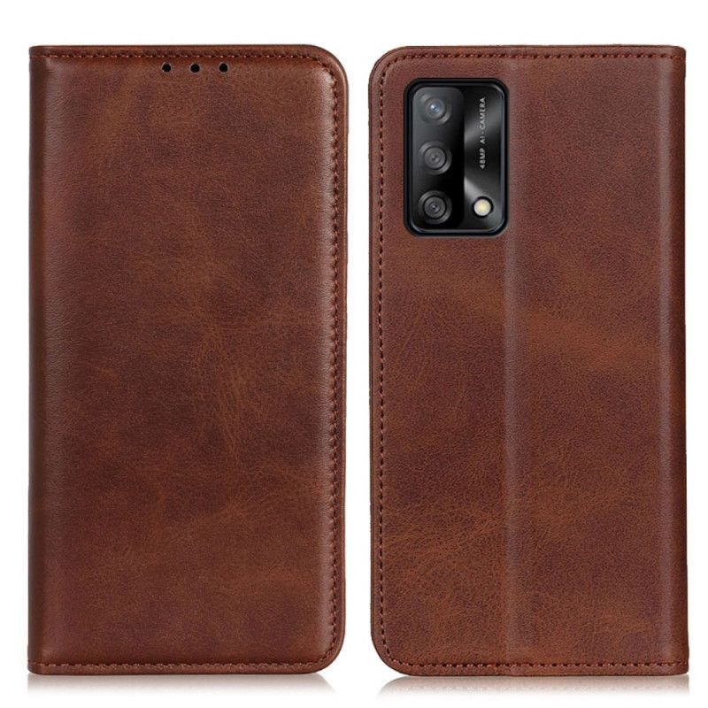 Folio Deksel Oppo A74 4g Split Leather Elegance