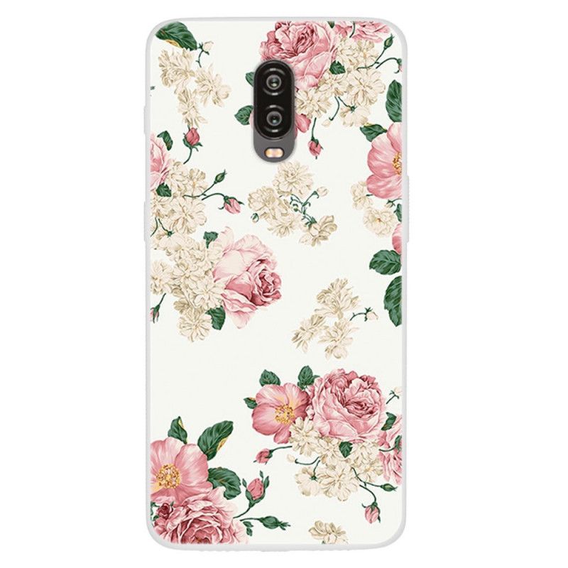 Deksel for OnePlus 6T Gjennomsiktige Frihetsblomster