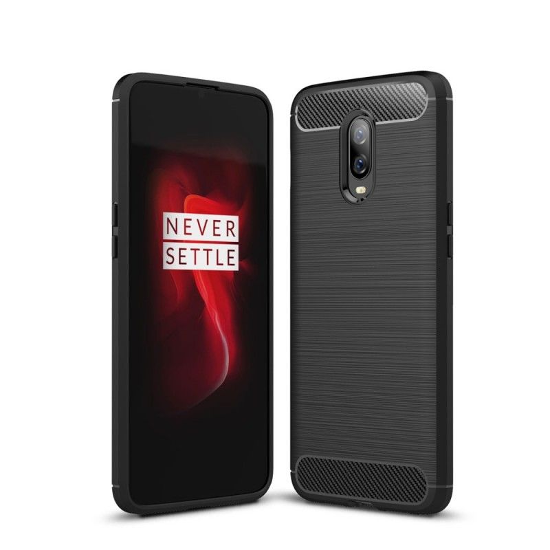 Deksel for OnePlus 6T Svart Børstet Karbonfiber