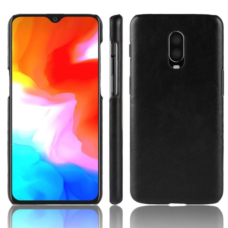 Deksel for OnePlus 6T Svart Ytelse Lychee-Effekt