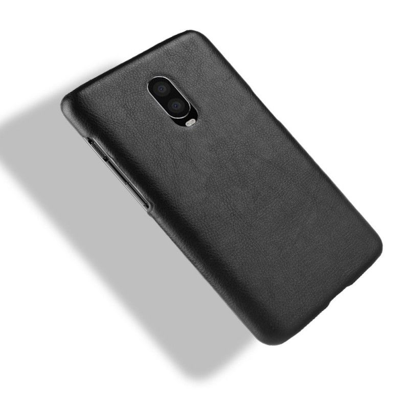 Deksel for OnePlus 6T Svart Ytelse Lychee-Effekt