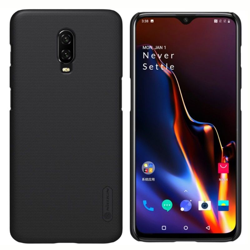 Deksel OnePlus 6T Svart Stiv Frostet Nillkin