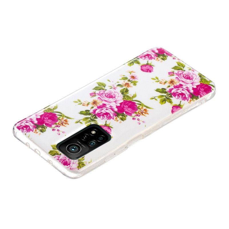 Deksel for Xiaomi Mi 10T / 10T Pro Fluorescerende Frihetsblomster