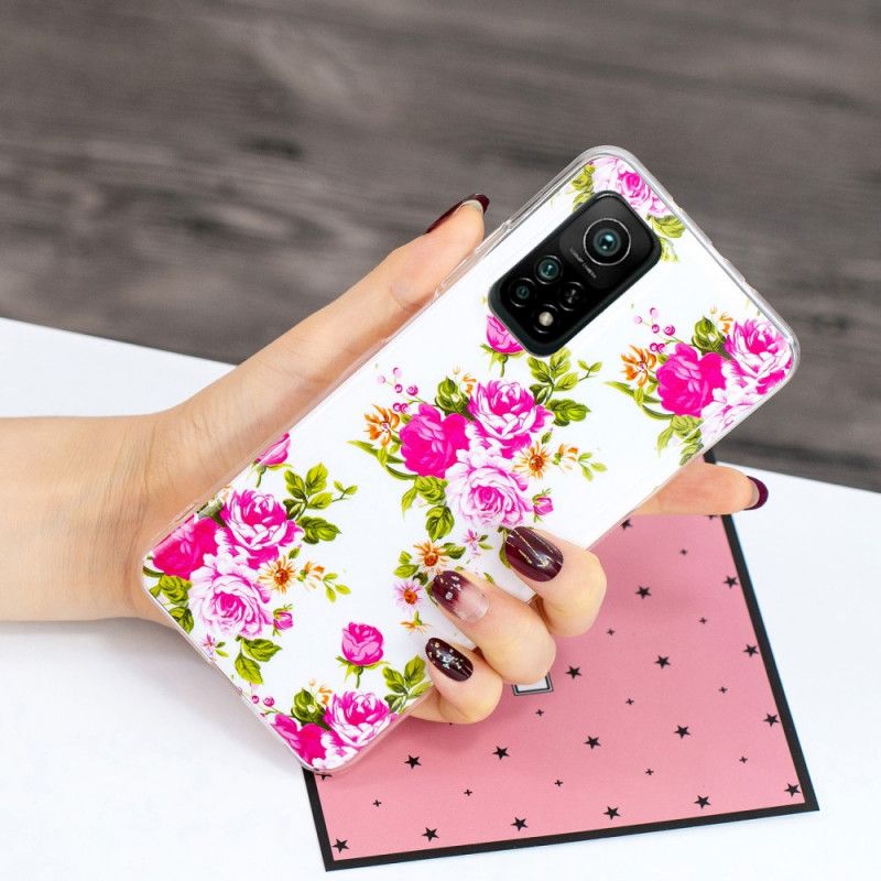 Deksel for Xiaomi Mi 10T / 10T Pro Fluorescerende Frihetsblomster