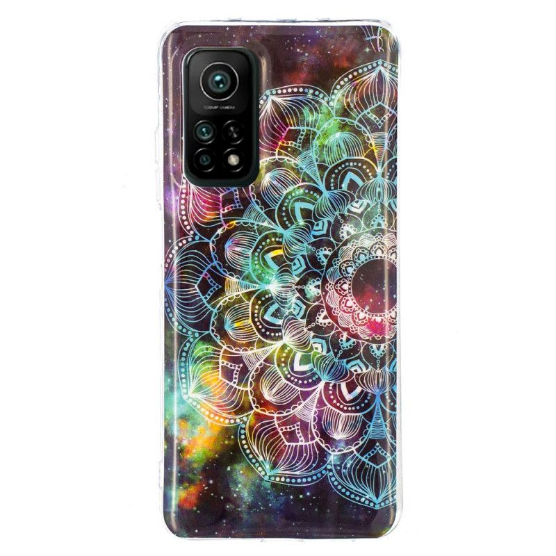 Deksel for Xiaomi Mi 10T / 10T Pro Svart Fluorescerende Blomsterserie