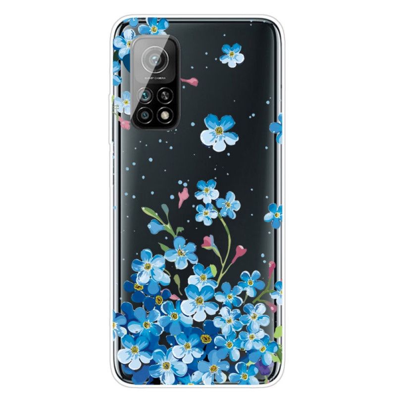 Deksel Xiaomi Mi 10T / 10T Pro Bukett Med Blå Blomster