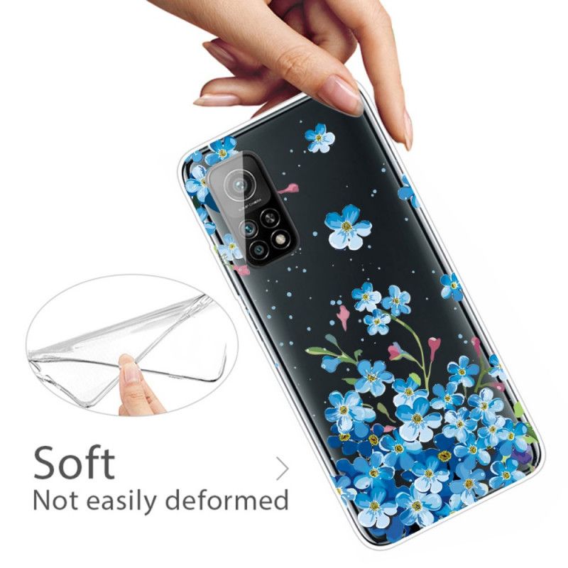 Deksel Xiaomi Mi 10T / 10T Pro Bukett Med Blå Blomster