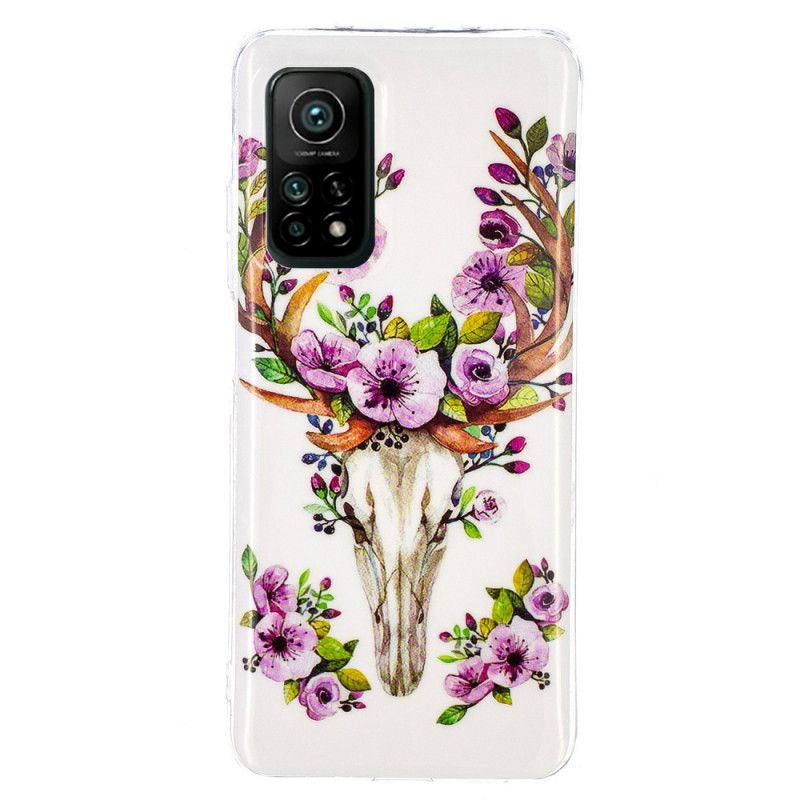 Deksel Xiaomi Mi 10T / 10T Pro Mobildeksel Fluorescerende Blomstrende Elg