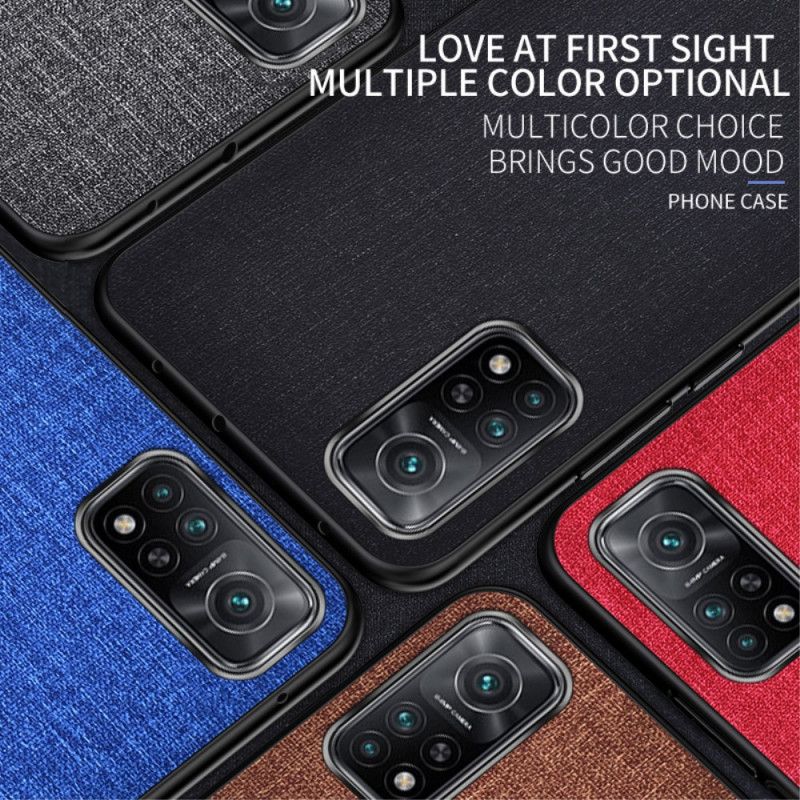 Deksel Xiaomi Mi 10T / 10T Pro Svart Hybrid Stoffdesign