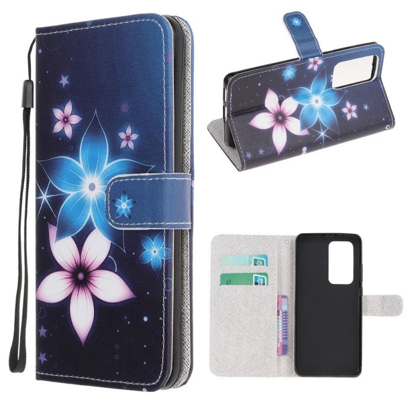 Folio Deksel for Xiaomi Mi 10T / 10T Pro Måneblomster Med Tanga