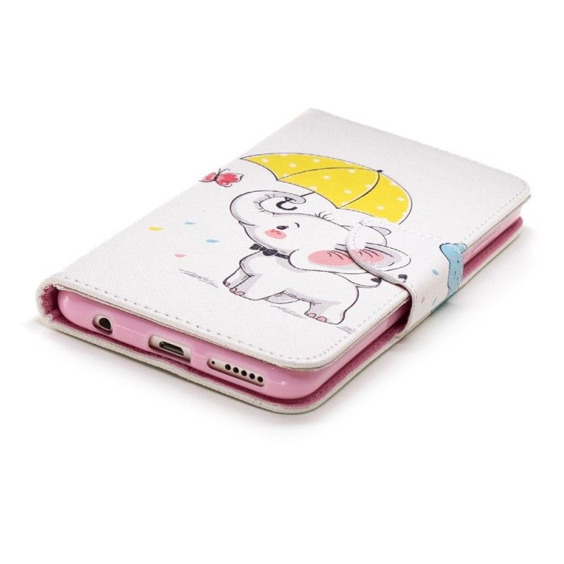 Folio Deksel Huawei Y7 2018 Baby Elefant Anti-fall