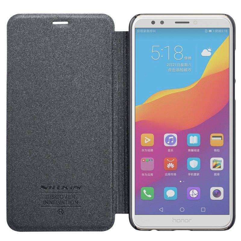 Folio Deksel Huawei Y7 2018 Svart Nillkin