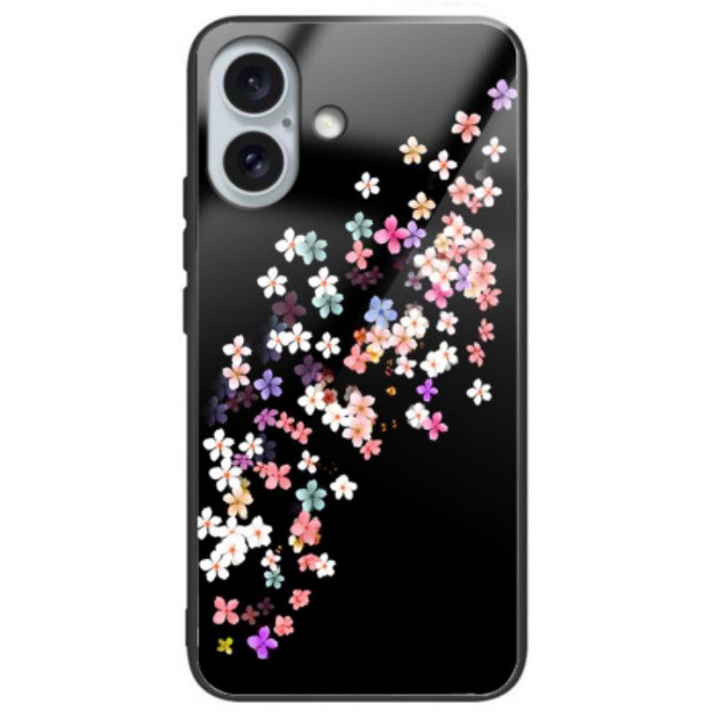 Deksel iPhone 16 Plus Blomstermønster Av Herdet Glass