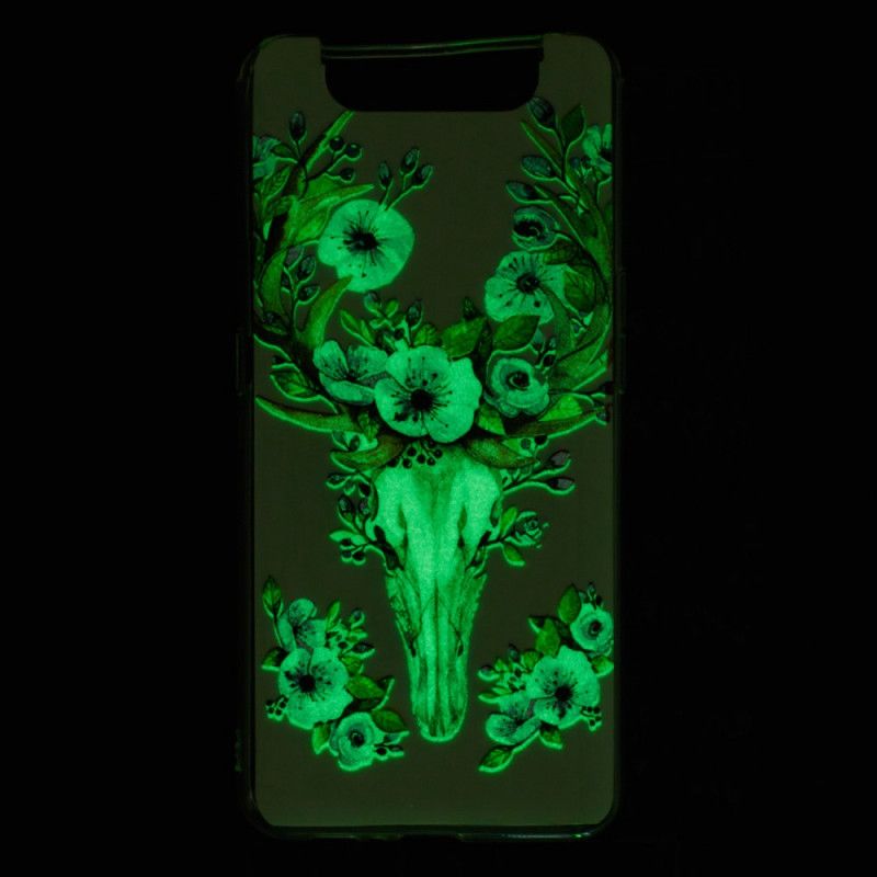 Deksel Samsung Galaxy A80 / A90 Fluorescerende Blomsterelg