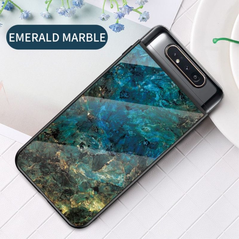 Deksel Samsung Galaxy A80 / A90 Svart Enkel Marmor