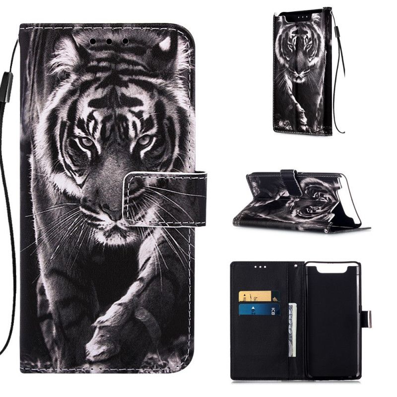 Folio Deksel Samsung Galaxy A80 / A90 Natt Tiger Beskyttelse