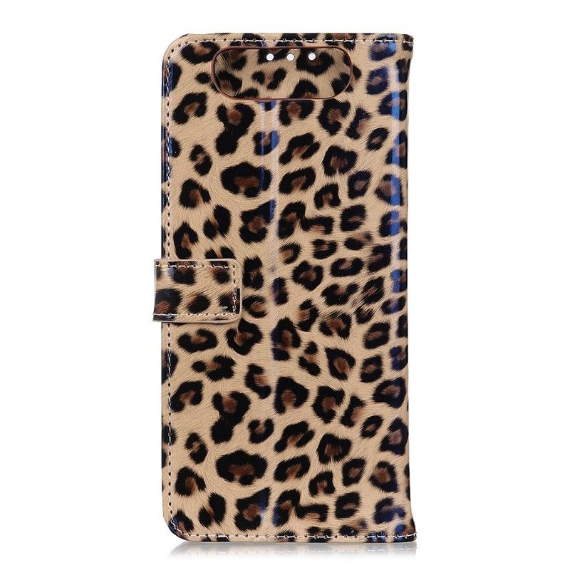 Lærdeksel Folio Deksel Samsung Galaxy A80 / A90 Mobildeksel Leopard