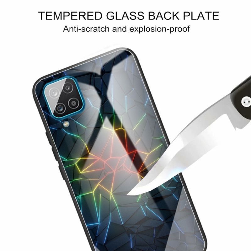 Deksel Samsung Galaxy M32 Herdet Glass Geometri Beskyttelse Deksel