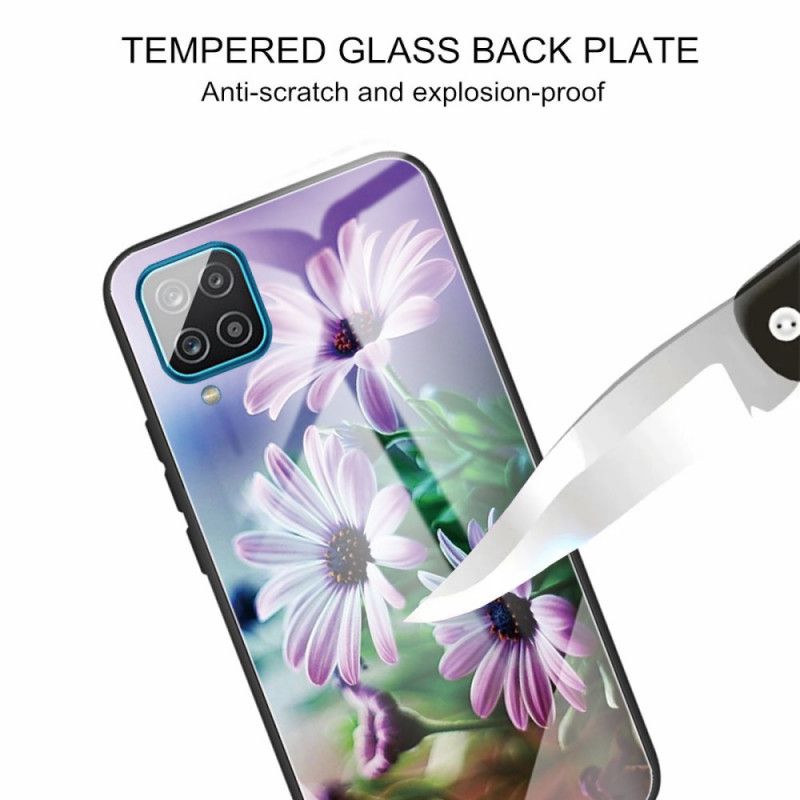 Deksel Samsung Galaxy M32 Herdet Glassblomster