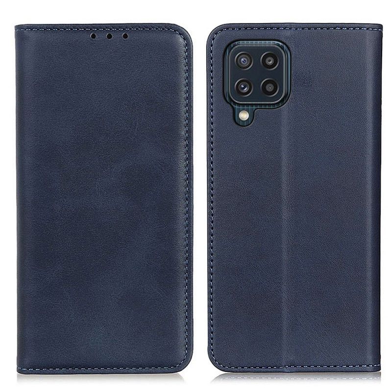 Folio Deksel Samsung Galaxy M32 Delt Skinn Beskyttelse Deksel