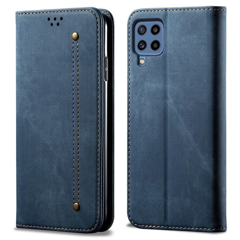 Folio Deksel Samsung Galaxy M32 Denimstoff