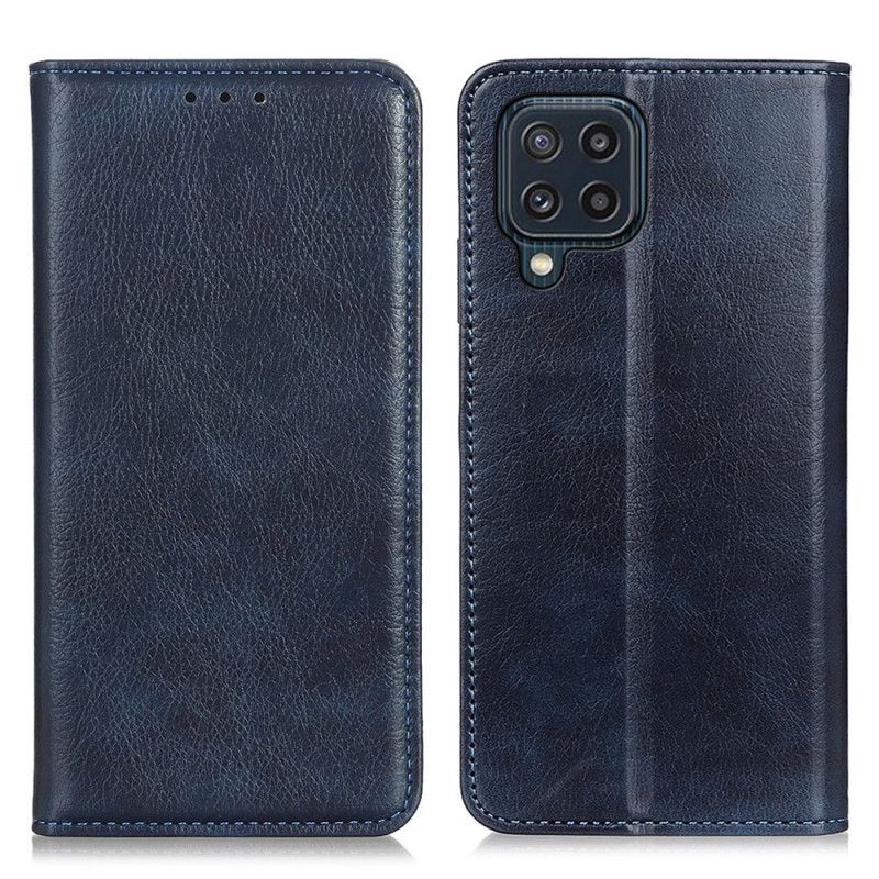 Folio Deksel Samsung Galaxy M32 Elegance Split Litchi Leather Beskyttelse Deksel