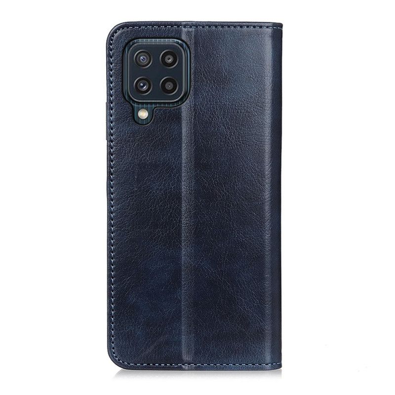 Folio Deksel Samsung Galaxy M32 Elegance Split Litchi Leather Beskyttelse Deksel