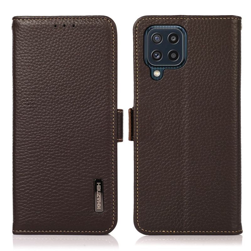 Folio Deksel Samsung Galaxy M32 Litchi Leather Khazneh Rfid