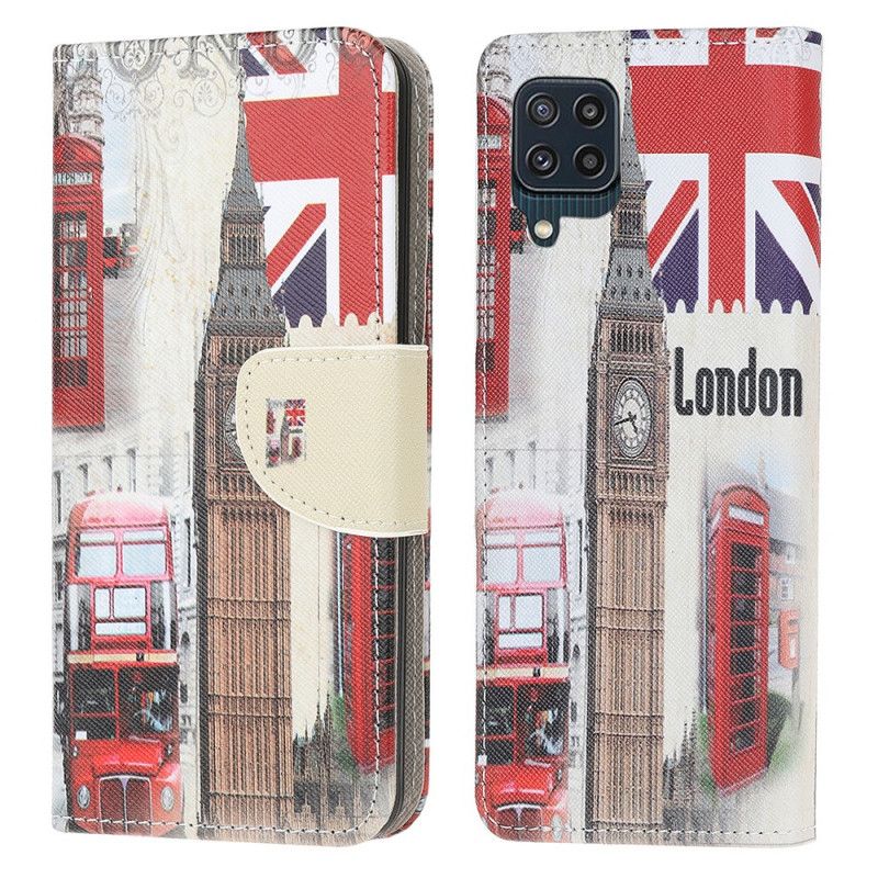 Folio Deksel Samsung Galaxy M32 London Life Beskyttelse Deksel