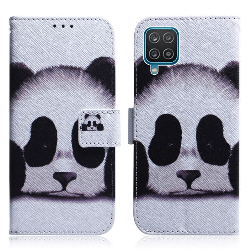 Folio Deksel Samsung Galaxy M32 Panda Face Beskyttelse Deksel
