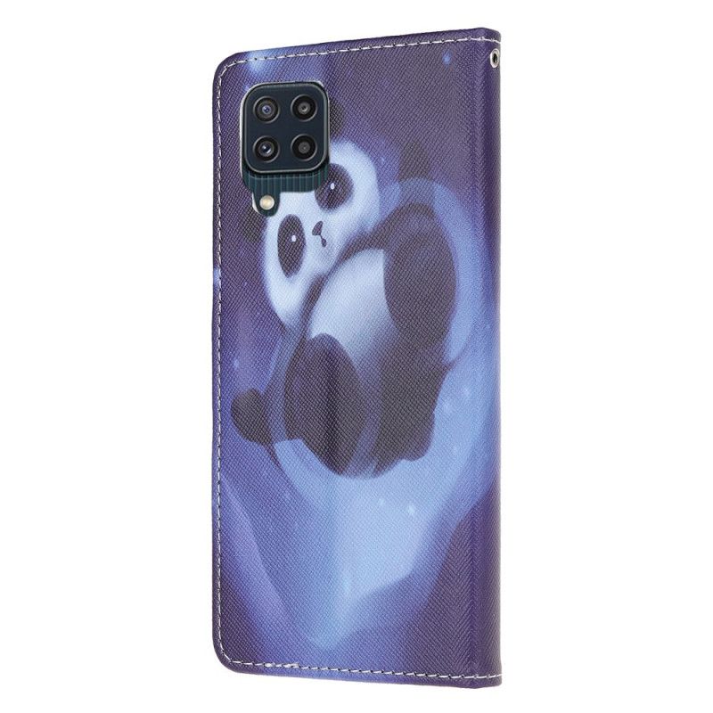 Folio Deksel Samsung Galaxy M32 Panda Space Strappy Beskyttelse Deksel