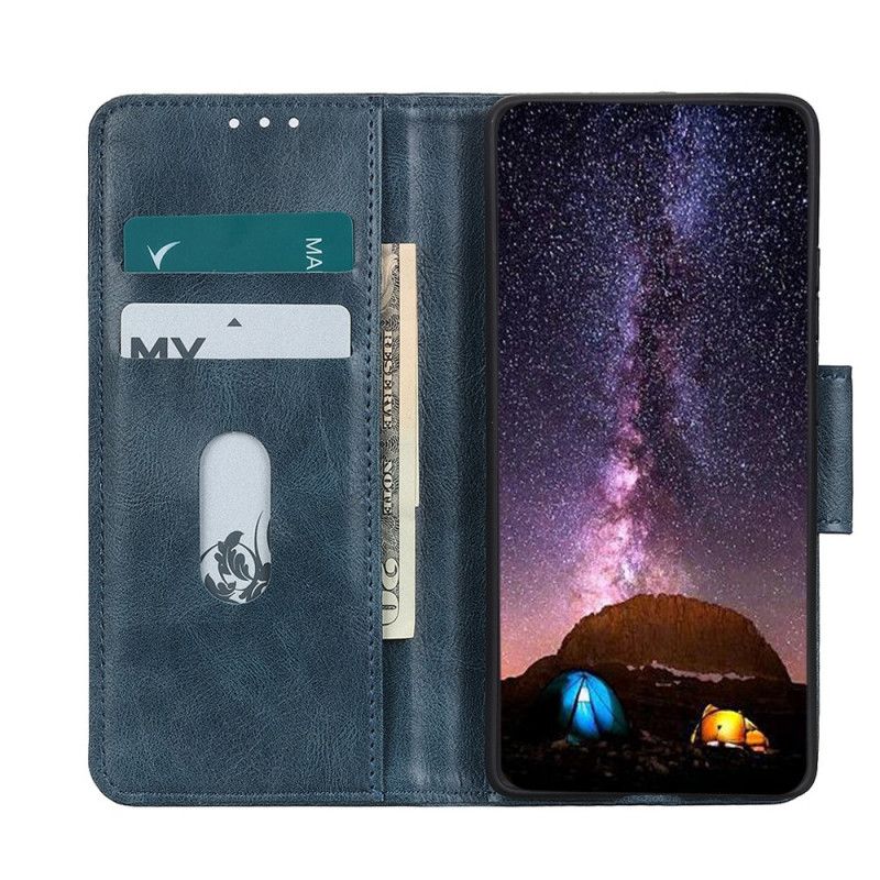 Folio Deksel Samsung Galaxy M32 Reversibel Lås Med Læreffekt Beskyttelse Deksel