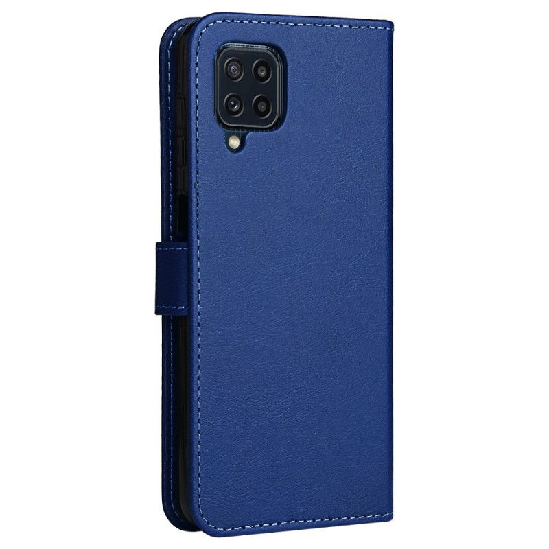 Folio Deksel Samsung Galaxy M32 Solid Color Series Strappy Beskyttelse Deksel