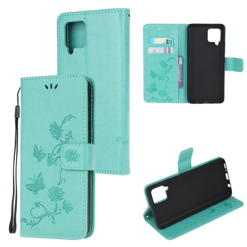 Folio Deksel Samsung Galaxy M32 Stroppblomster