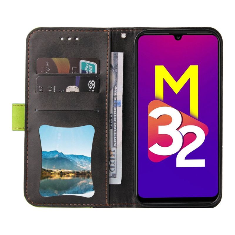 Folio Deksel Samsung Galaxy M32 Tofarget Beskyttelse Deksel