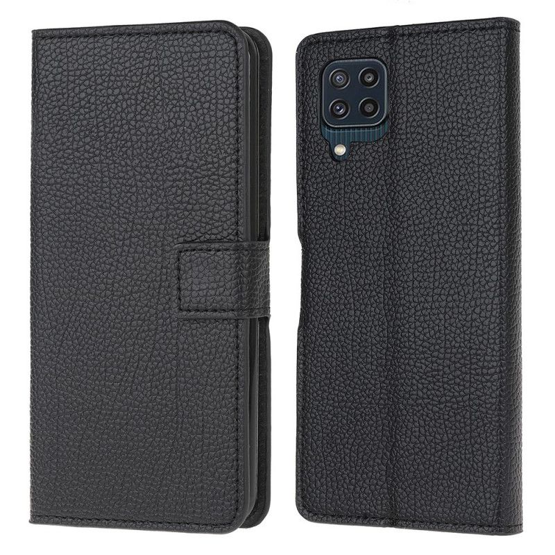 Lærdeksel Folio Deksel Samsung Galaxy M32 Litchi Grain Leather Effect