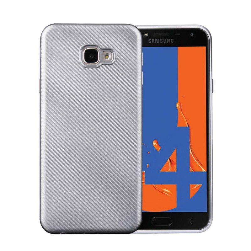 Deksel Samsung Galaxy J4 Plus Svart Sklisikker Vevd